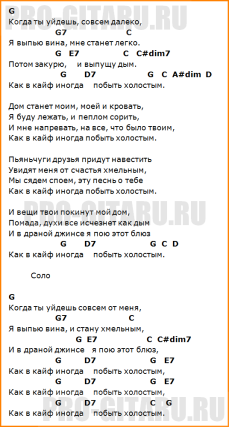 Инфинити когда уйдешь аккорды